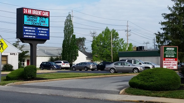 Location map of Newark Urgent Care in Delaware